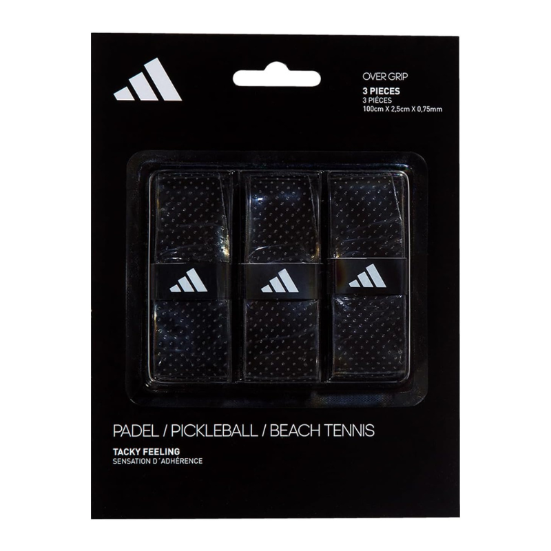 Overgrips Adidas Negros Perforados (Pack x3)