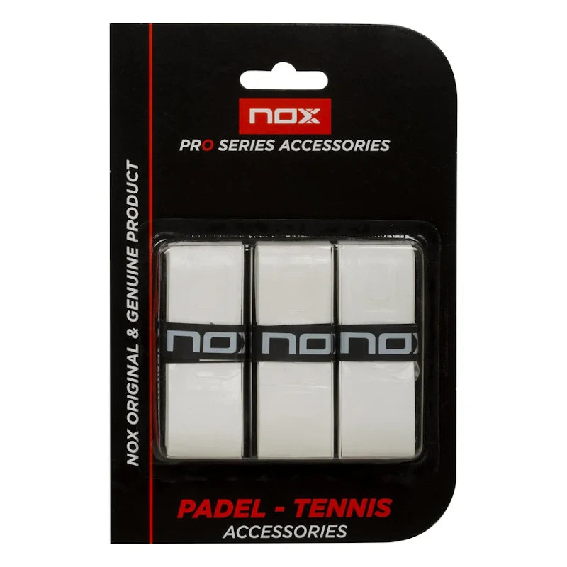 Overgrips Nox Pro Pádel Lisos Blancos (Pack 3)